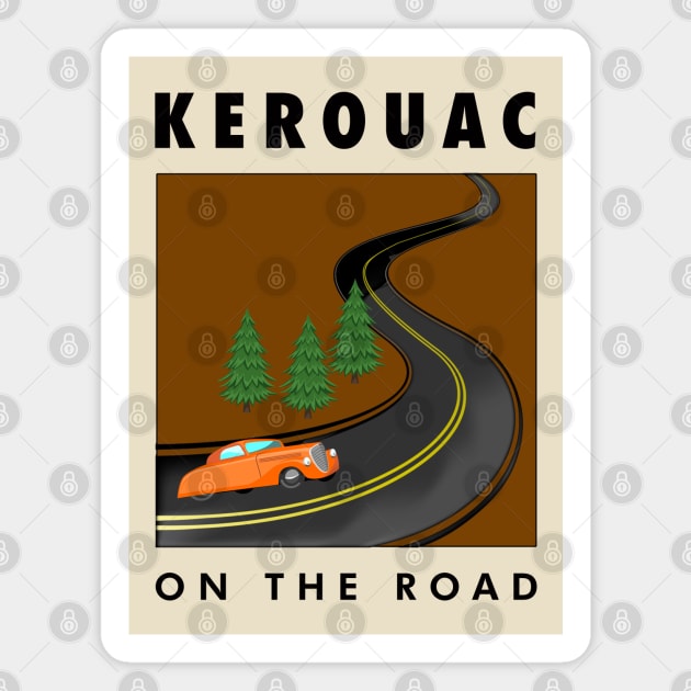 On the Road with Jack Kerouac Magnet by lilmousepunk